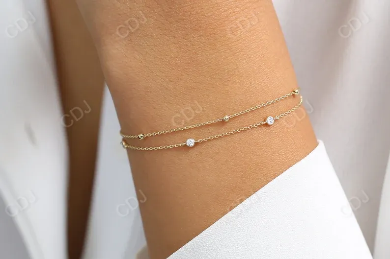 0.20ctw Round Cut Bezel Set Diamond Bracelet