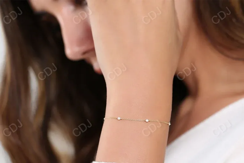 0.20ctw Round Cut Bezel Set Diamond Bracelet