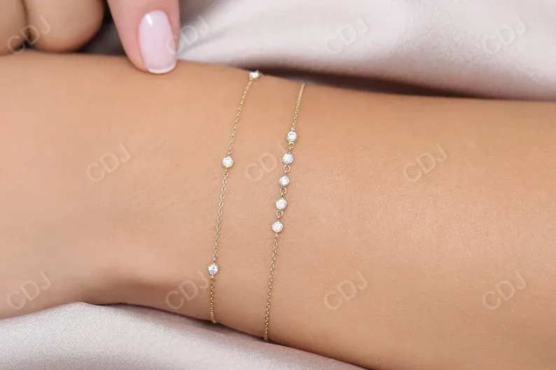 0.20ctw Round Cut Bezel Set Diamond Bracelet