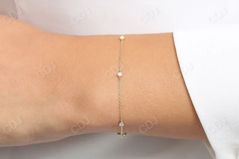 0.20ctw Round Cut Bezel Set Diamond Bracelet