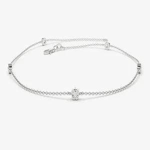 0.20ctw Round Cut Bezel Set Diamond Bracelet