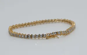 10KT Tennis Bracelet Natural Diamonds