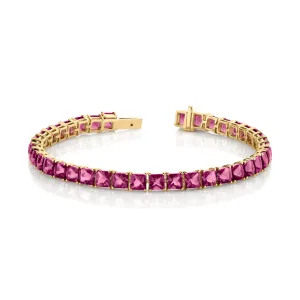 14k Gold Rhodolite Bracelet