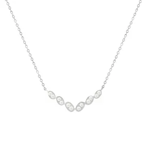 14KW 12D0.11CT 6DIAMOND OVAL LINK V SHAPE NK (118N402399W14)
