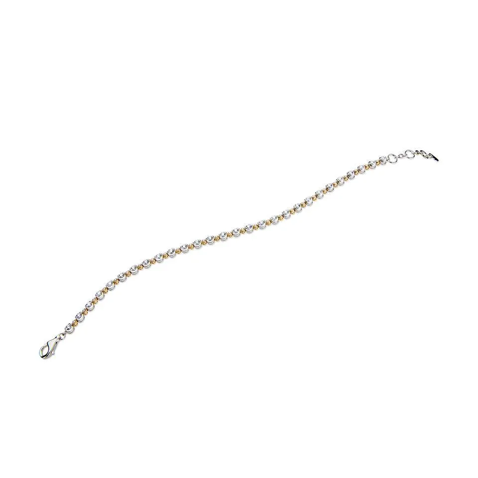 18ct White And Yellow Gold 1.60ct Round Brilliant Cut Diamond Bracelet