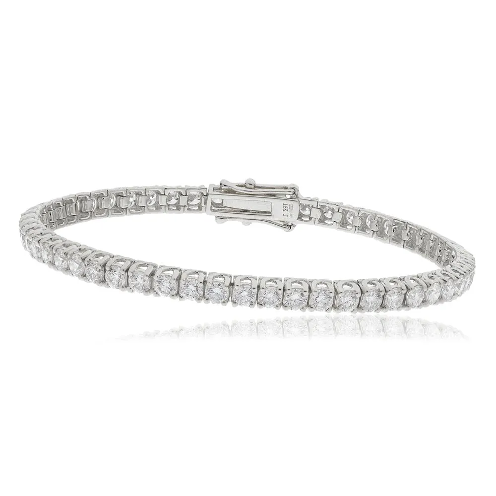 18ct White Gold 6.00ct Diamond Line Bracelet
