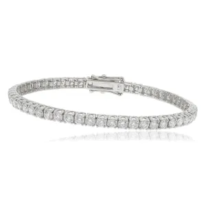 18ct White Gold 6.00ct Diamond Line Bracelet
