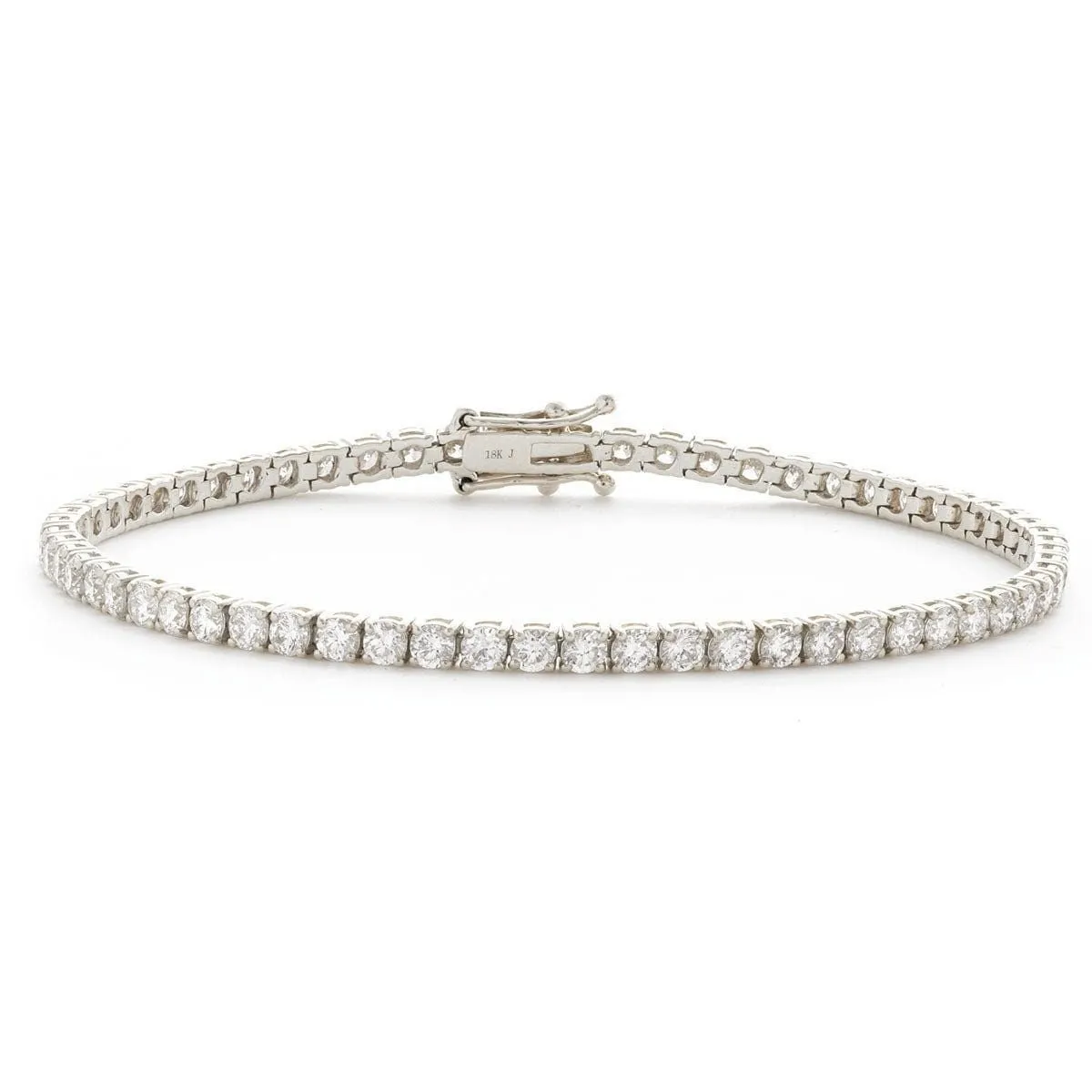 18ct White Gold 6.00ct Diamond Tennis Bracelet Gallery Set Women's 7.5" GIFT Box