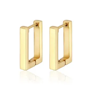 18K Gold-Filled Rectangle Hoop Earrings