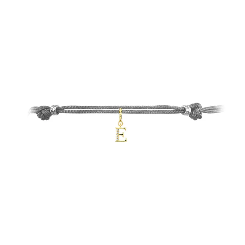 18k Gold Letter "E" Diamond Charms