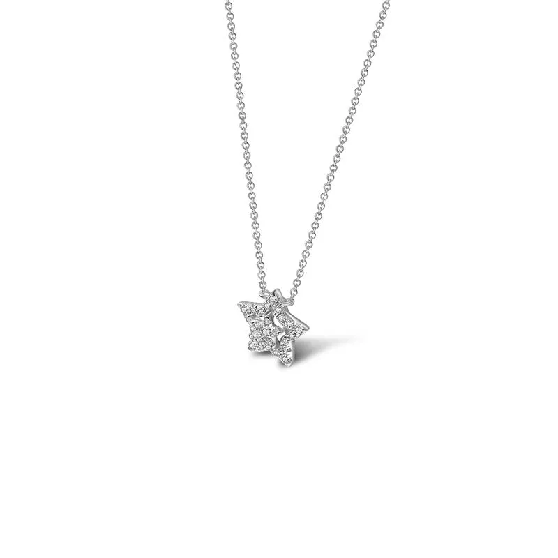 18k Gold Star Shape Diamond Necklace