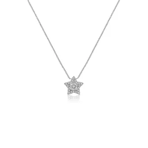 18k Gold Star Shape Diamond Necklace