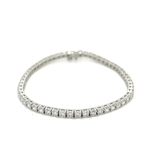 18k White Gold 4.45ctw Diamond Tennis Bracelet