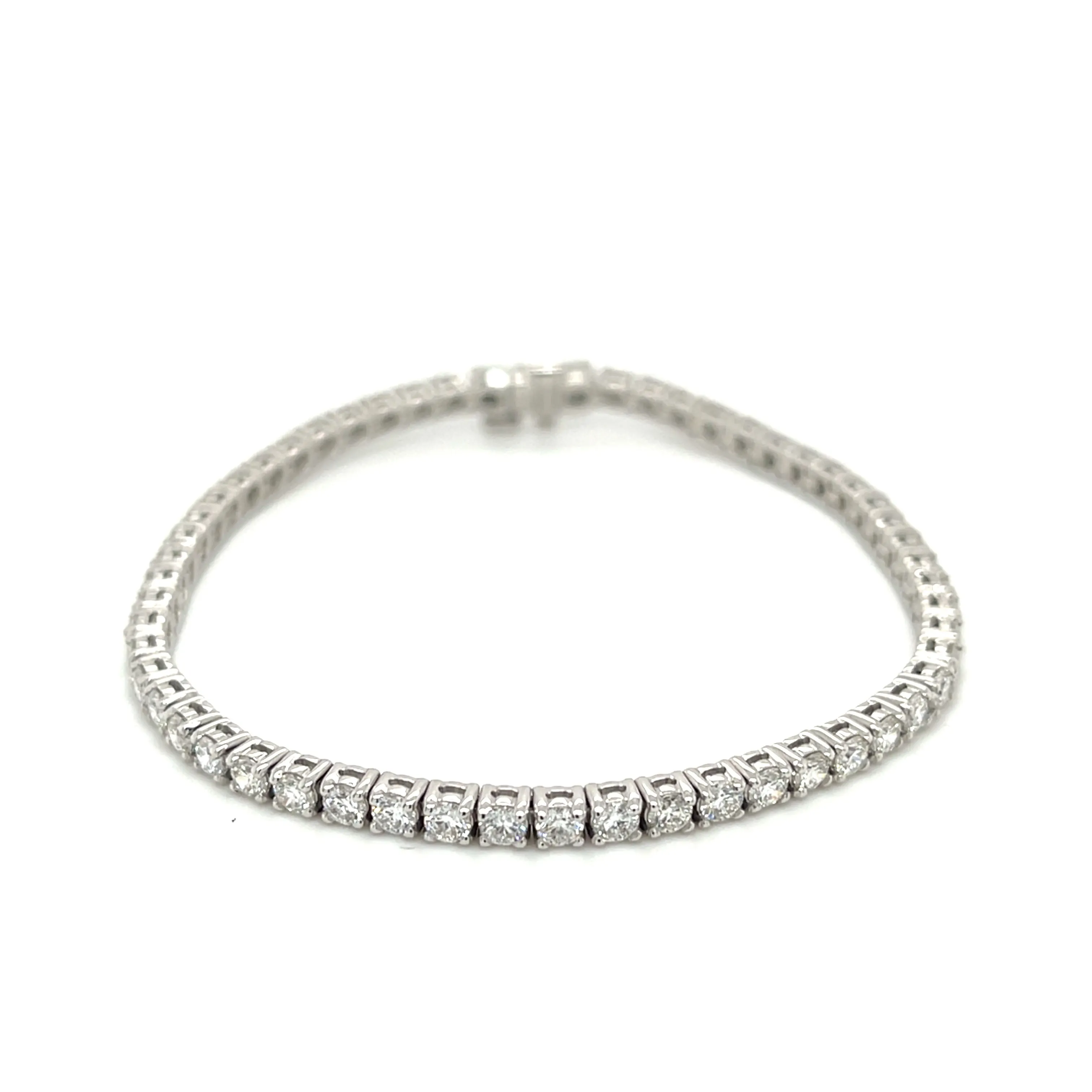 18k White Gold 4.45ctw Diamond Tennis Bracelet