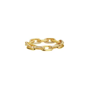 18K Yellow Gold Diamond Link Bracelet