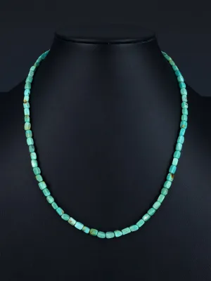 19" Native American Jewelry Single Strand Turquoise Necklace