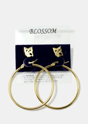 2-Piece Multi Design Stud & Hoop Earrings