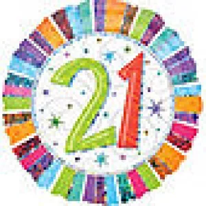 21st Radiant Birthday Balloon