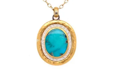 24kt Turquoise Necklace Pendant
