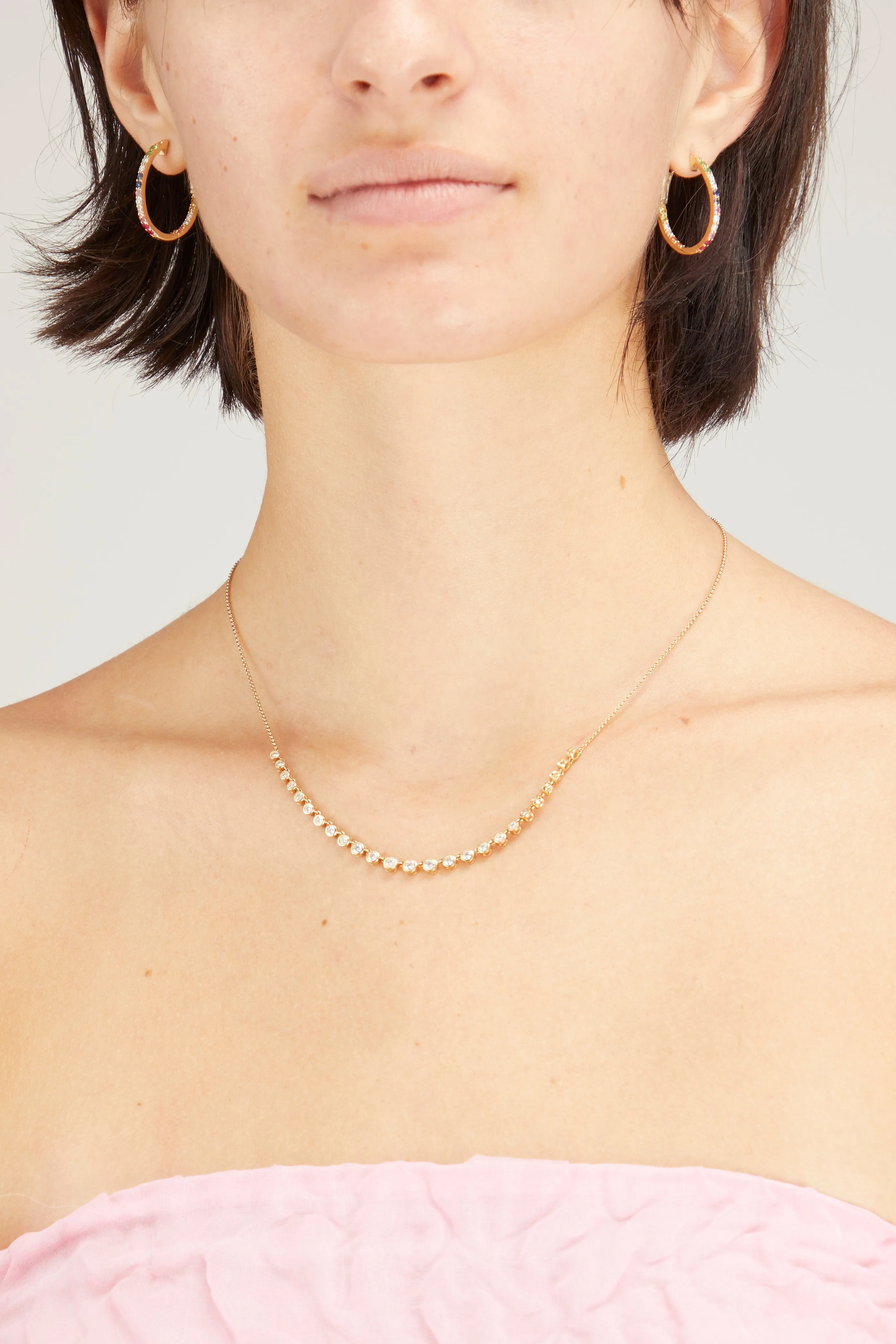 25 Bezel Diamond Necklace