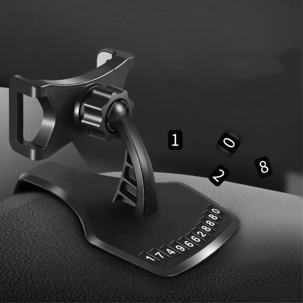 3 in 1 Car GPS Smartphone Holder: Dashboard / Visor Clamp   AC Grid Clip for ZTE Radiant, Z740 - Black