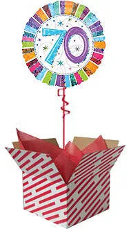 70th Radiant Birthday Balloon Gift