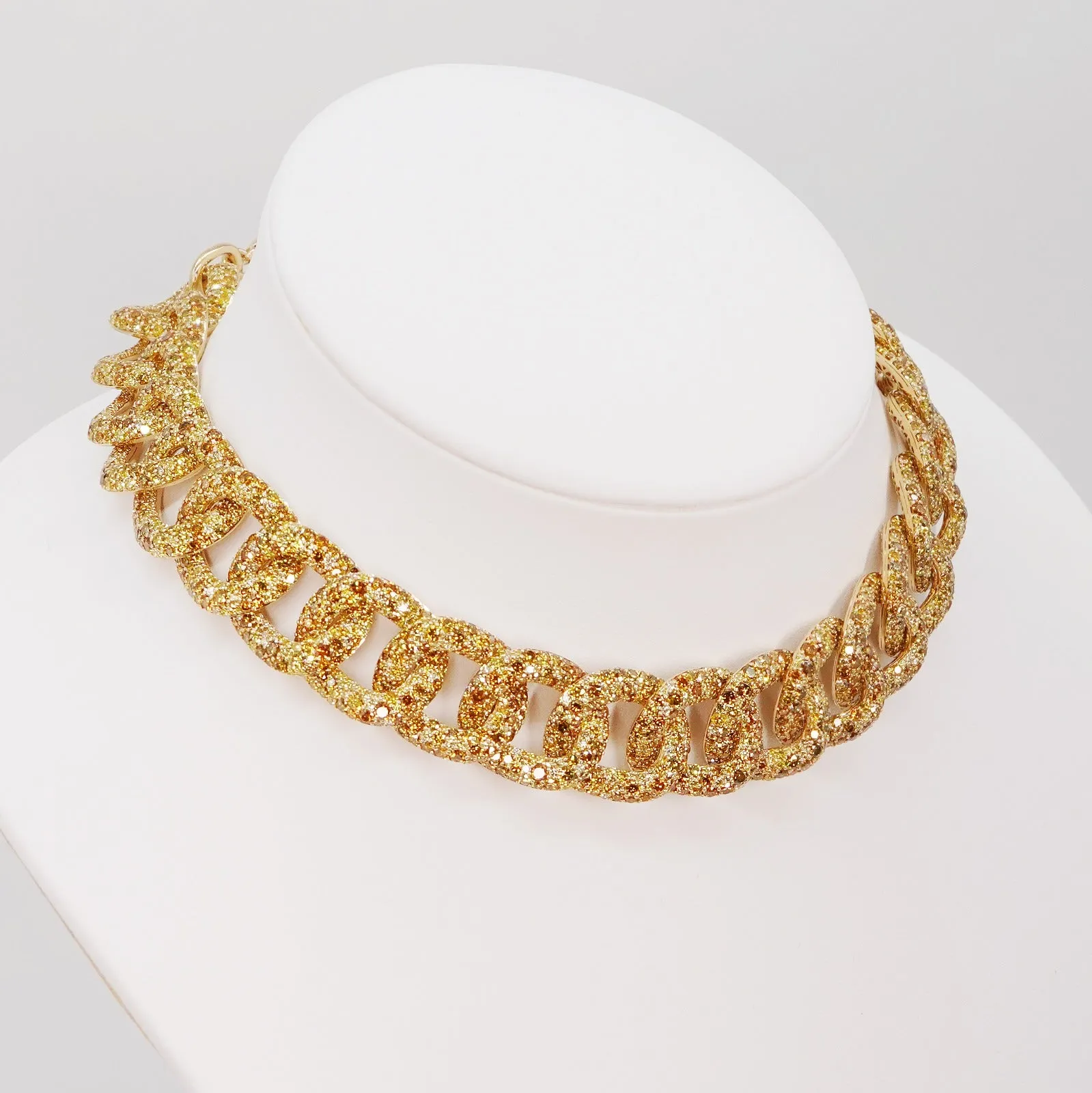 86.72 cts Round Fancy Yellow Diamond Necklace (ENQUIRE)