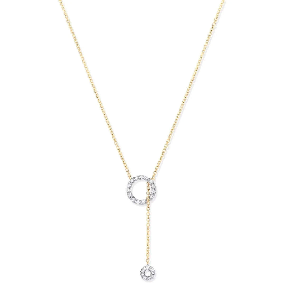 9ct Gold 0.09ct Diamond Circle of Life Tassel Necklace