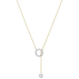 9ct Gold 0.09ct Diamond Circle of Life Tassel Necklace