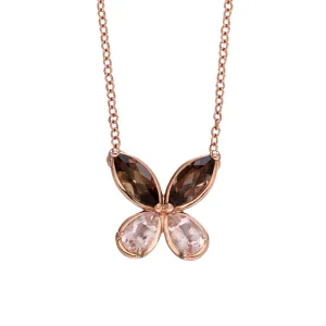 9ct Rose Butterfly Necklace