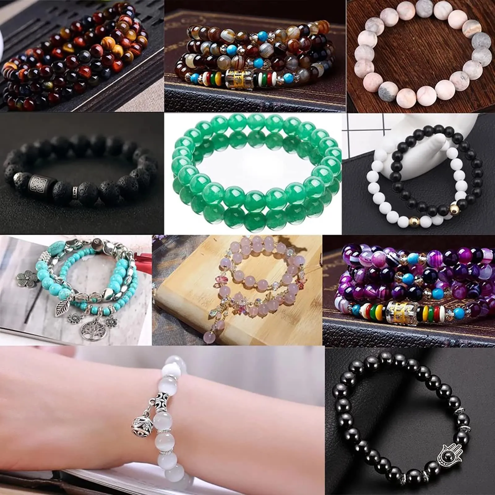 AAA Natural Garnet Stone Beads for Jewelry Making Energy Crystal Healing Power Gemstone DIY Bracelet Necklace 8mm 45pcs (8mm, Garnet )