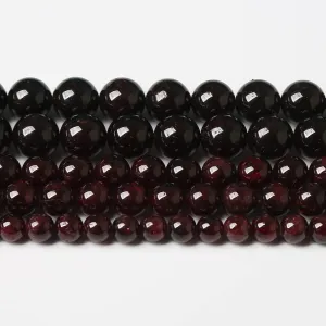 AAA Natural Garnet Stone Beads for Jewelry Making Energy Crystal Healing Power Gemstone DIY Bracelet Necklace 8mm 45pcs (8mm, Garnet )