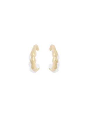 Alya Crystal Wavy Hoop Earrings
