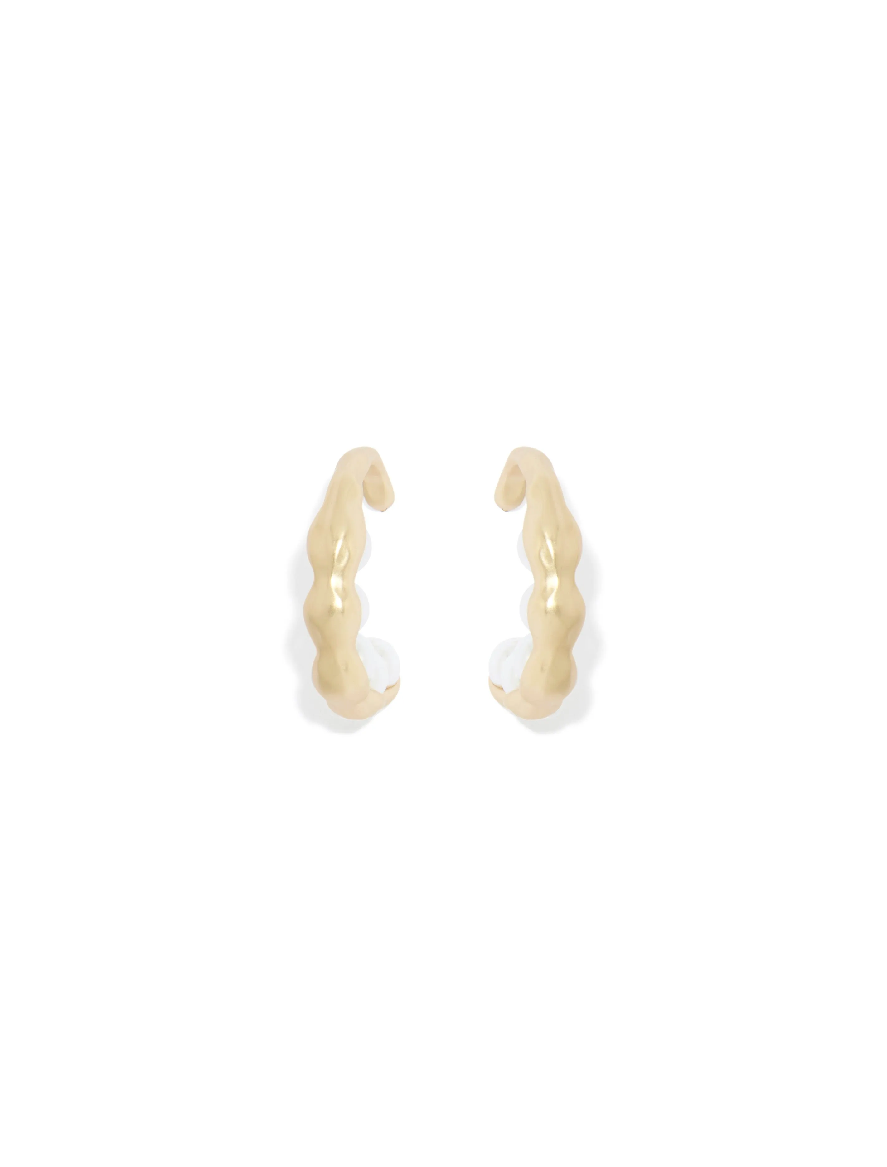 Alya Crystal Wavy Hoop Earrings