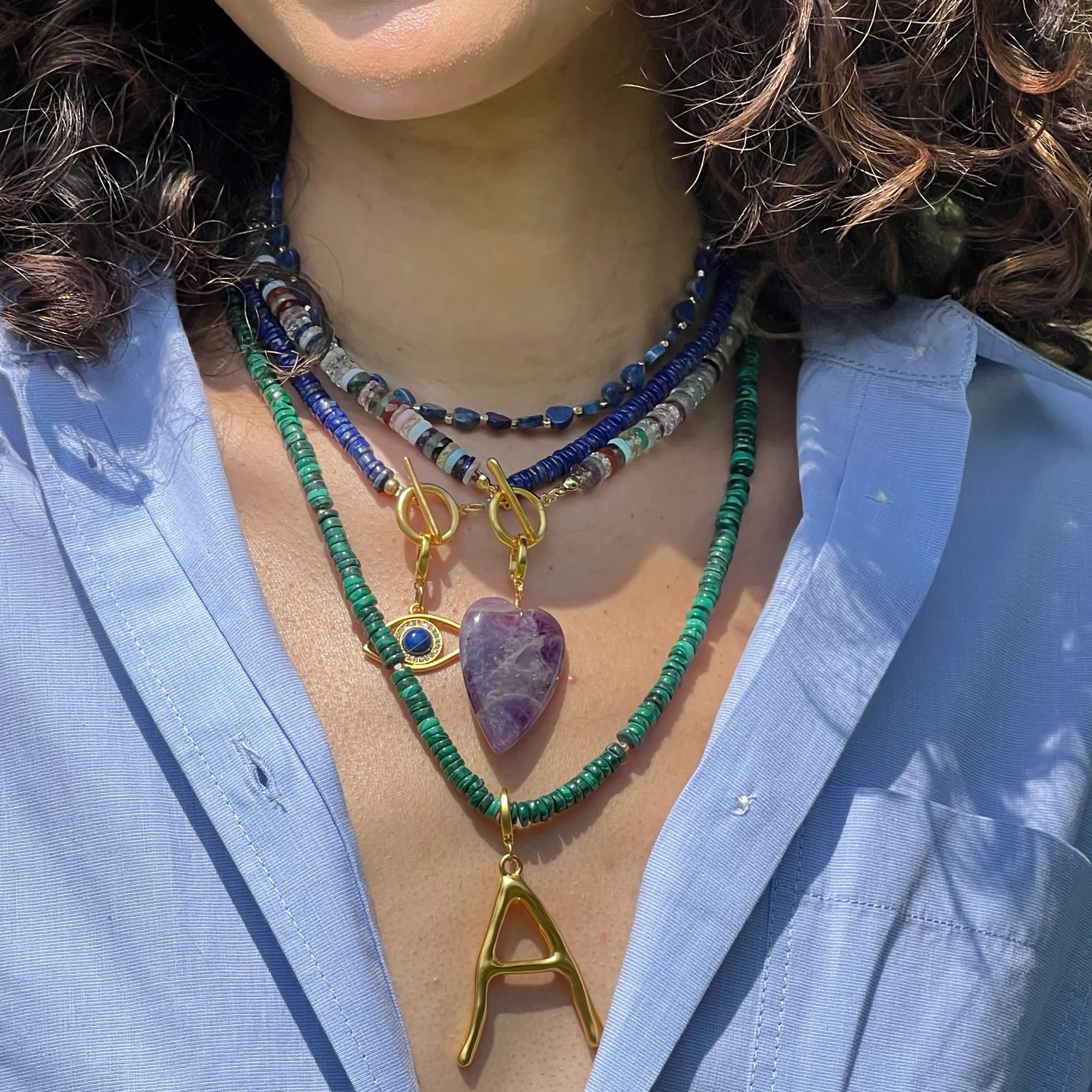 Amethyst Heart Clip-On Charm