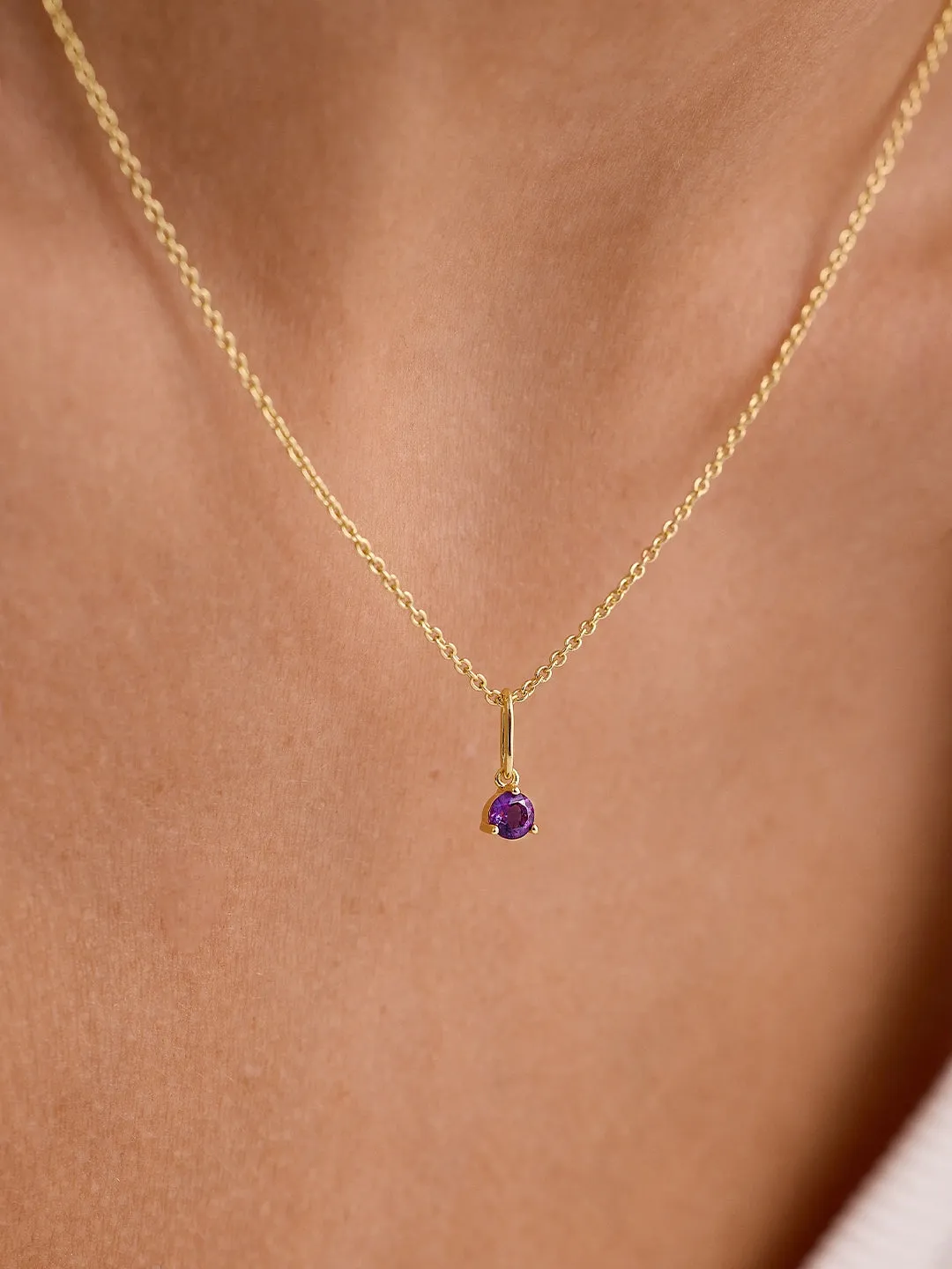 Amethyst Necklace Charm