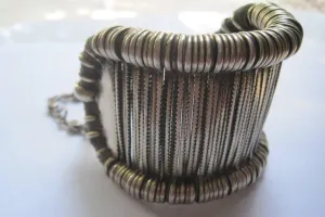 Antique Silver Upper Arm Bracelet from Rajasthan, India