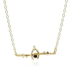 Antique Victorian Amethyst Wishbone 9ct Rose Gold Necklace