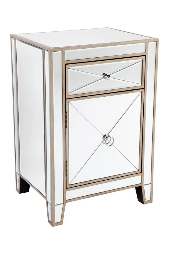 Apolo Bedside Table - Antique Gold