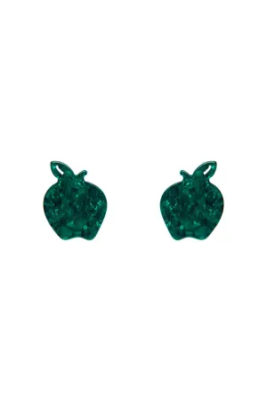 Apple Glitter Stud Earrings by Erstwilder Multiple Colors!