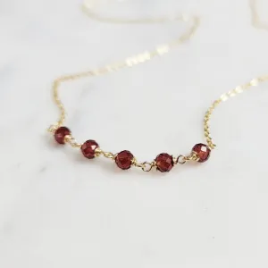 Beaded Garnet Necklace