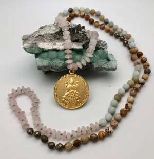 Bhakti Panda Welcome Fortune Gold Lakshmi Pendant Mala Necklace