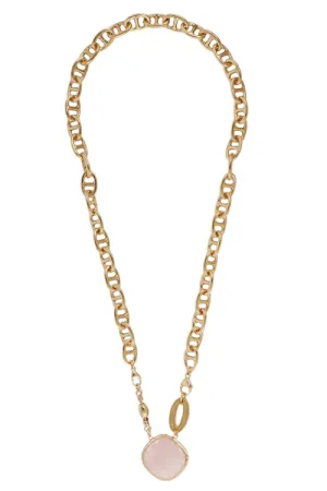 Billy Necklace in Rose Quartz