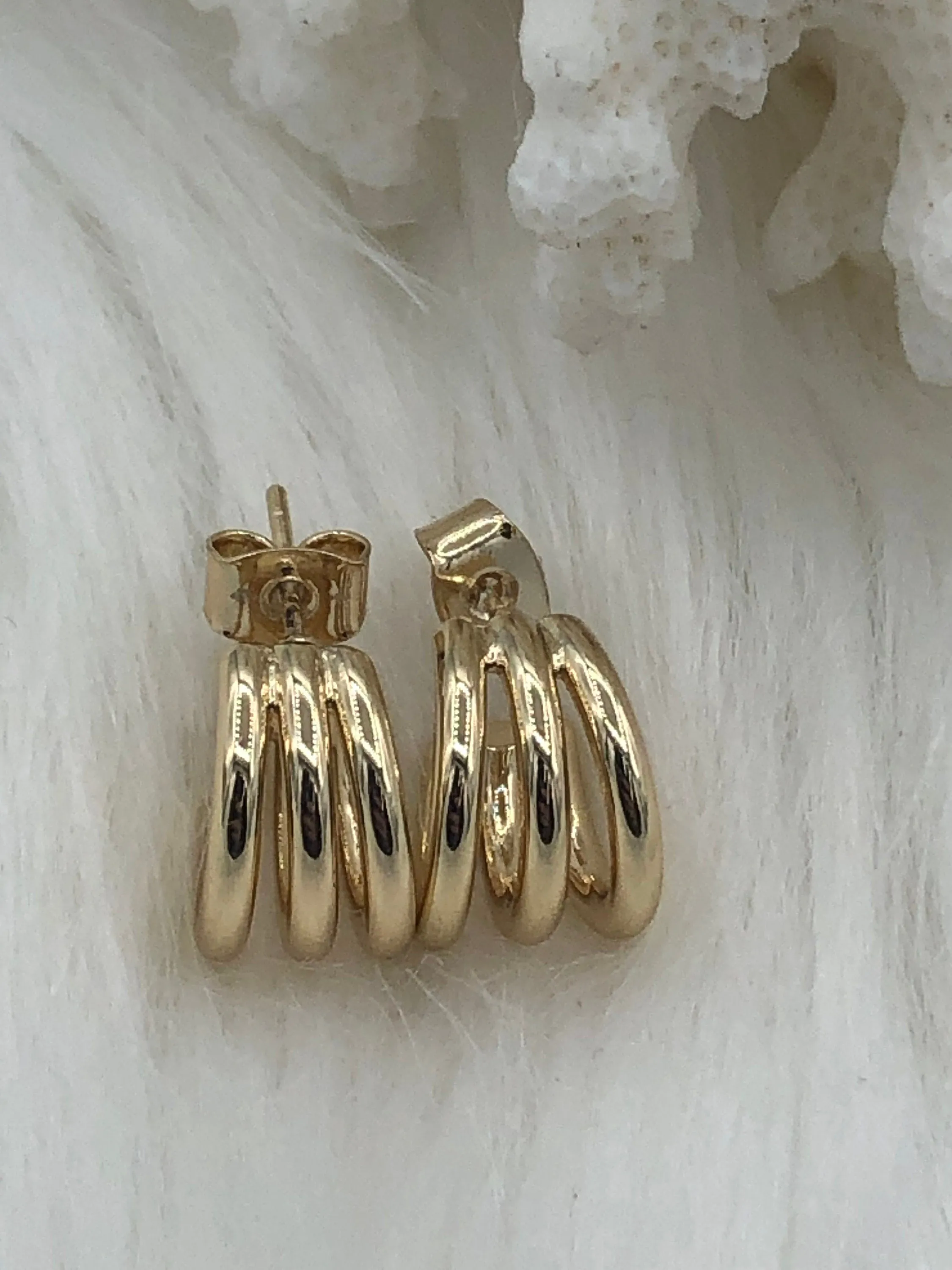 Brass Gold Plated Hoop Earrings, Silver Hoop, Bold Gold Hoop Earrings, Statement Hoops,20mm,Earrings, Gold or Silver Sold as a set Fast Ship