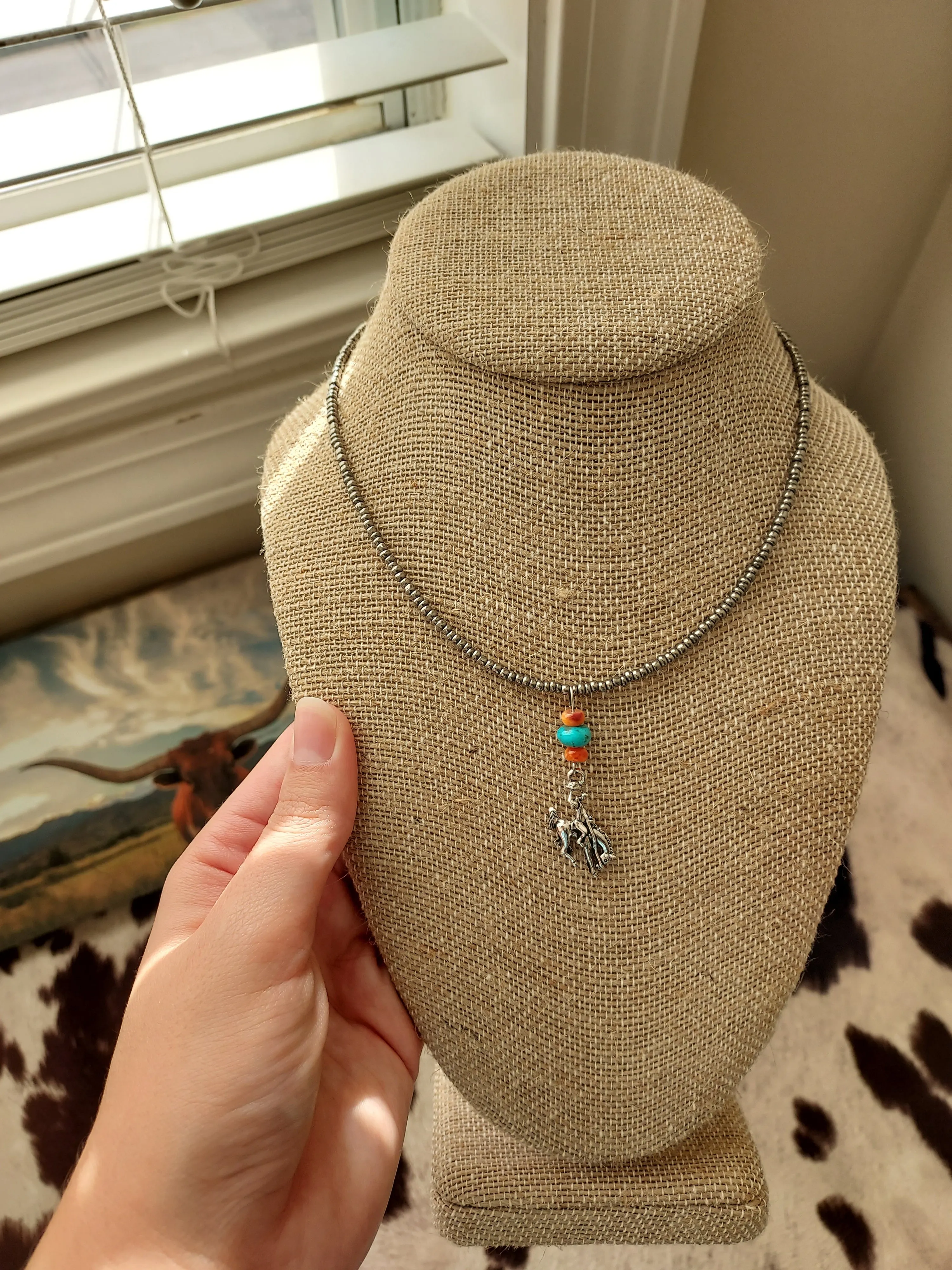 Broncen cowboy necklace