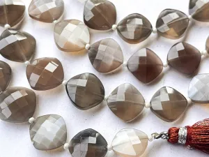 Brown Moonstone Cushion shape briolette beads