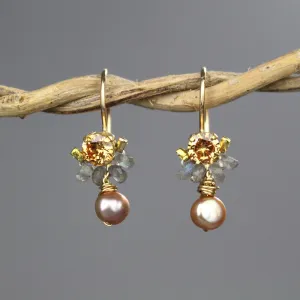 Champagne CZ Petite Dancer Earrings