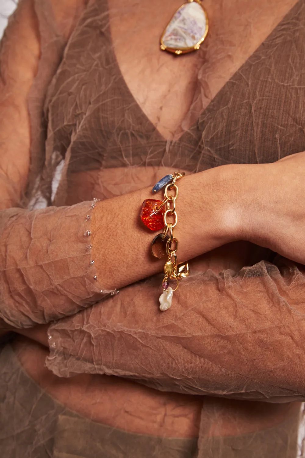 Chan Luu - Portia Charm Gold Mix Bracelet
