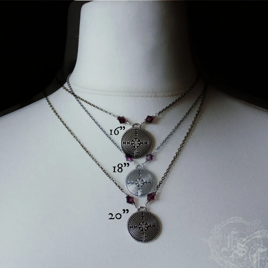 Chartres Labyrinth Pendant Necklace