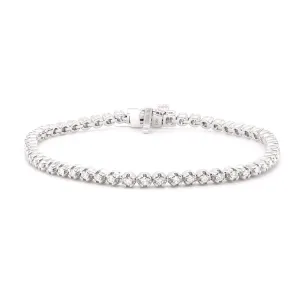 CLASSIC WHITE GOLD TENNIS BRACELET WITH 56 ROUND CUT DIAMONDS, 1.05 CT TW